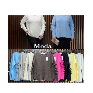 Sweter damski okrągły