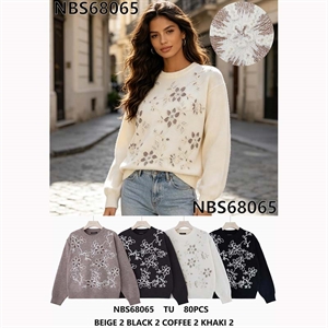 Sweter damski okrągły