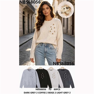 Sweter damski okrągły