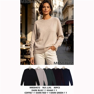 Sweter damski okrągły  M/L-L/XL