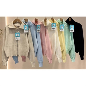 Sweter damski rozpinany na zamek