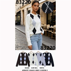 Sweter damski okrągły  S/M-M/L
