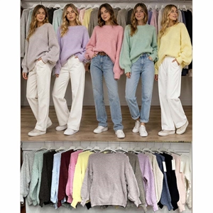 Sweter damski okrągły