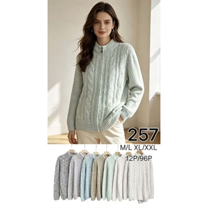 Sweter damski rozpinany na zamek  M/L-XL/2XL