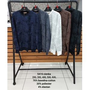 Bluza cienka męska pod szyje produkt Turecki Big Size  2XL-6XL