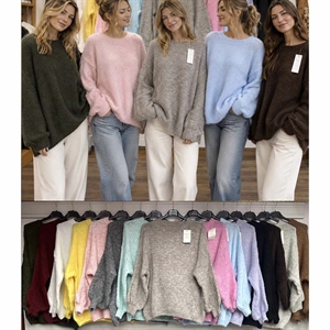 Sweter damski okrągły