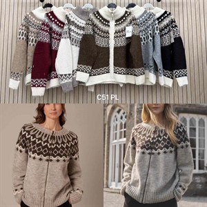 Sweter damski rozpinany na zamek
