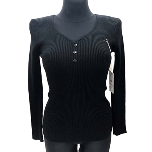 Sweter damski z dekoltem w serek
