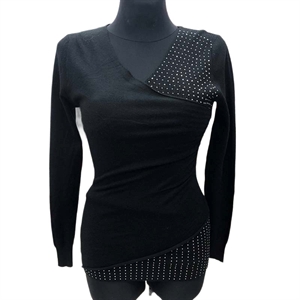 Sweter damski z dekoltem w serek S-XL