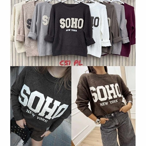Sweter damski okrągły