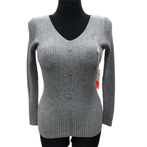 Sweter damski z dekoltem w serek
