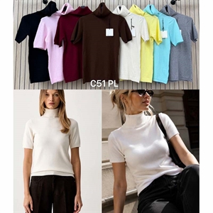 Sweter damski z krótkim rękawem