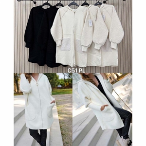 Sweter damski rozpinany na zamek