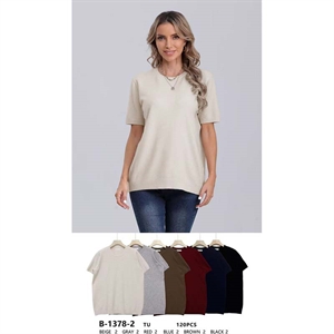 Sweter damski okrągły
