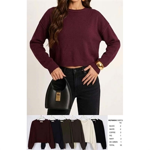 Sweter damski okrągły