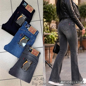 Jeansy dzwony damskie Big Size  40-48