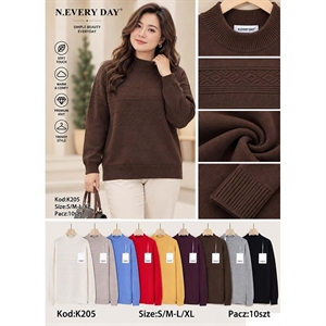 Sweter damski okrągły  S/M-L/XL