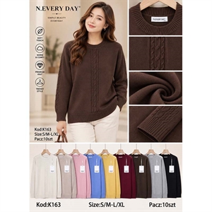 Sweter damski okrągły  S/M-L/XL