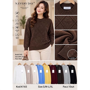 Sweter damski okrągły  S/M-L/XL