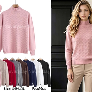 Sweter damski z półgolfem  S/M-L/XL