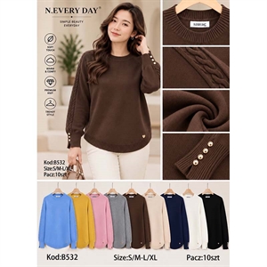 Sweter damski okrągły  S/M-L/XL