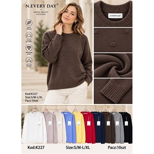 Sweter damski okrągły  S/M-L/XL