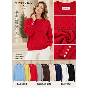 Sweter damski okrągły  S/M-L/XL