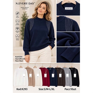 Sweter damski okrągły  S/M-L/XL