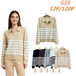 Sweter damski z kołnierzykiem