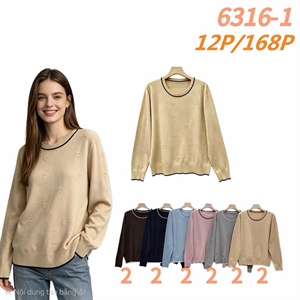 Sweter damski okrągły