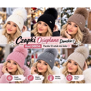 Czapka ocieplana damska