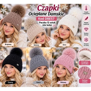 Czapka ocieplana damska