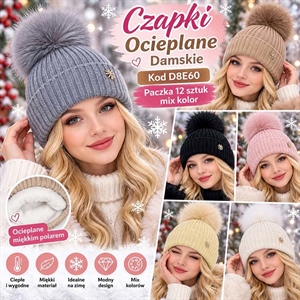 Czapka ocieplana damska