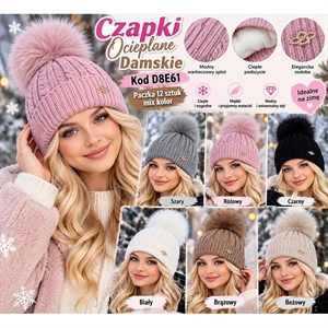 Czapka ocieplana damska