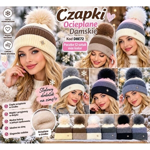 Czapka ocieplana damska