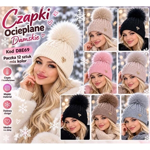 Czapka ocieplana damska
