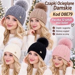 Czapka ocieplana damska