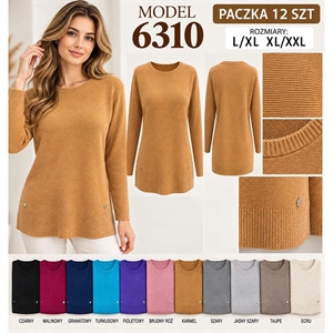 Sweter damski okrągły
