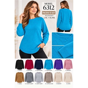 Sweter damski okrągły  L-2XL