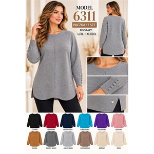 Sweter damski okrągły  L-2XL