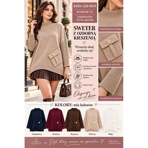 Sweter damski z półgolfem
