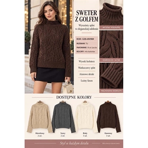 Sweter damski z golfem