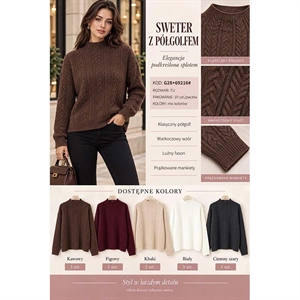 Sweter damski z półgolfem