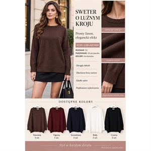 Sweter damski okrągły