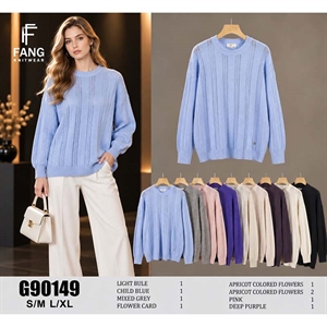 Sweter damski okrągły  S/M-L/XL