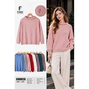Sweter damski okrągły  S/M-L/XL