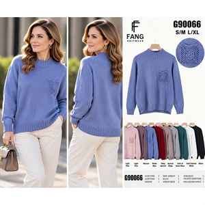 Sweter damski z półgolfem  S/M-L/XL