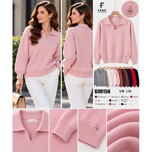 Sweter damski z kołnierzykiem  S/M-L/XL