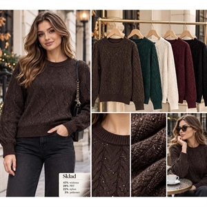 Sweter damski okrągły