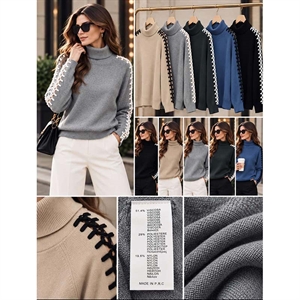 Sweter damski z golfem  S/M-M/L